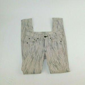 rag & bone Skinny Riptide Cream Black Legging Jean